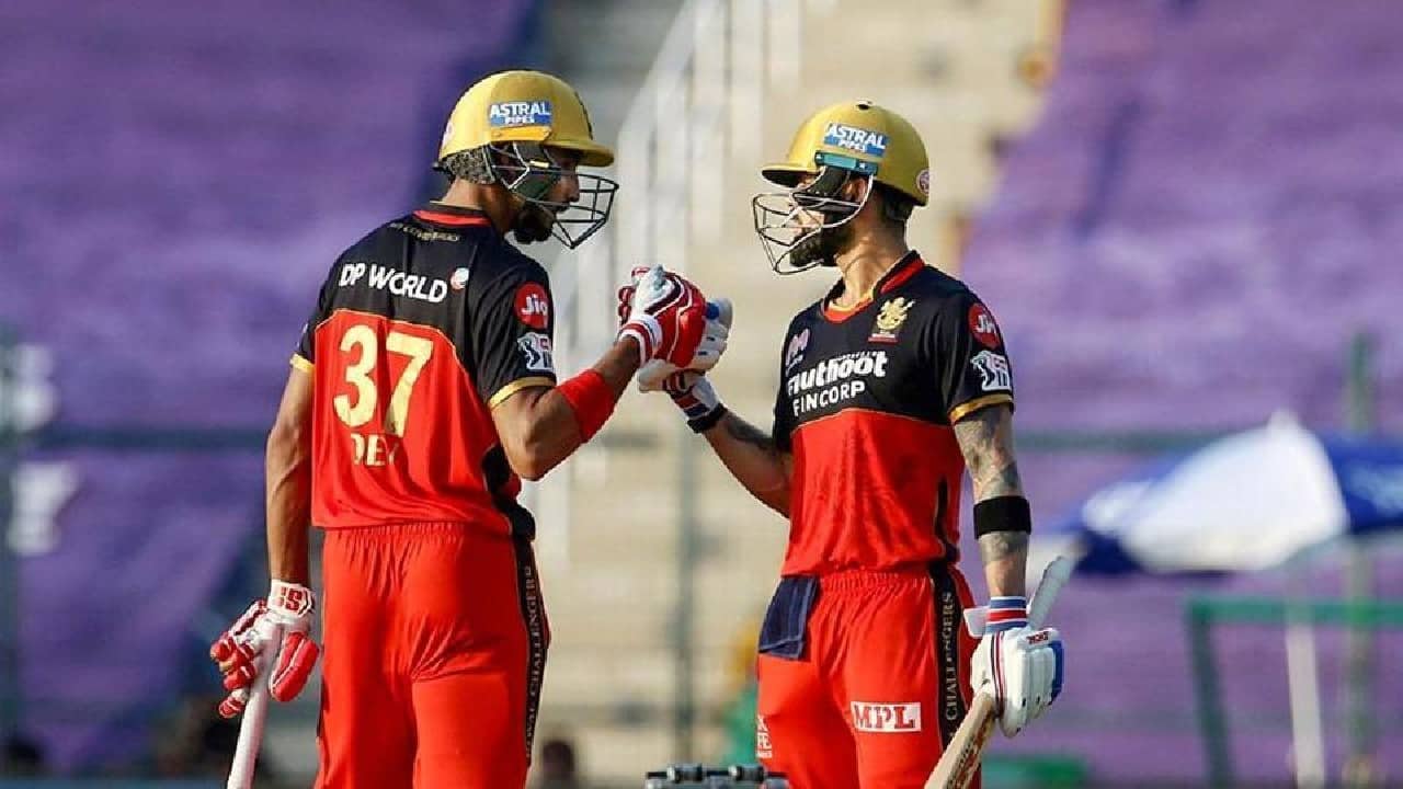 Devdutt Padikkal (L) and Virat Kohli (R)