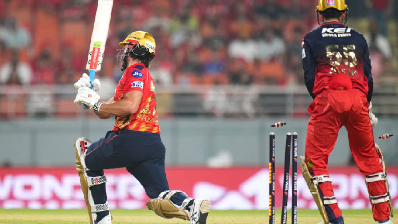 Punjab Kings batter Marcus Stoinis bowled out by Royal Challengers Bowler Suyash Sharma