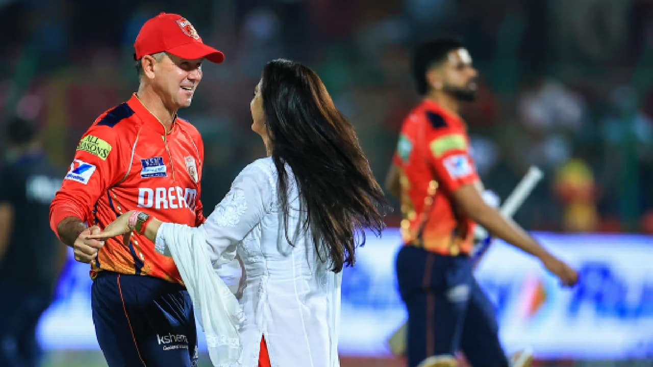 Ricky Ponting and Preity Zinta