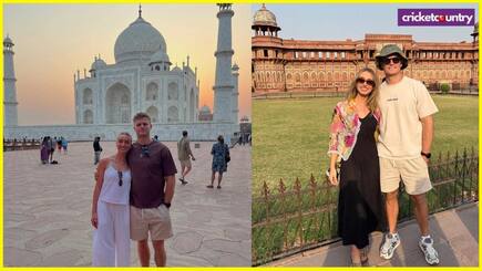 Mumbai Indians player ryan rickelton Visites Tajmahal after IPL Suspend for one week