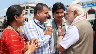 IPL rising star Vaibhav Suryavanshi touches PM Narendra Modi’s feet at Bihar Airport