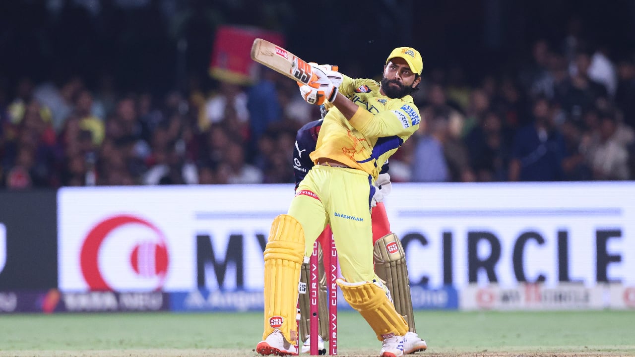 Ravindra Jadeja in action for CSK