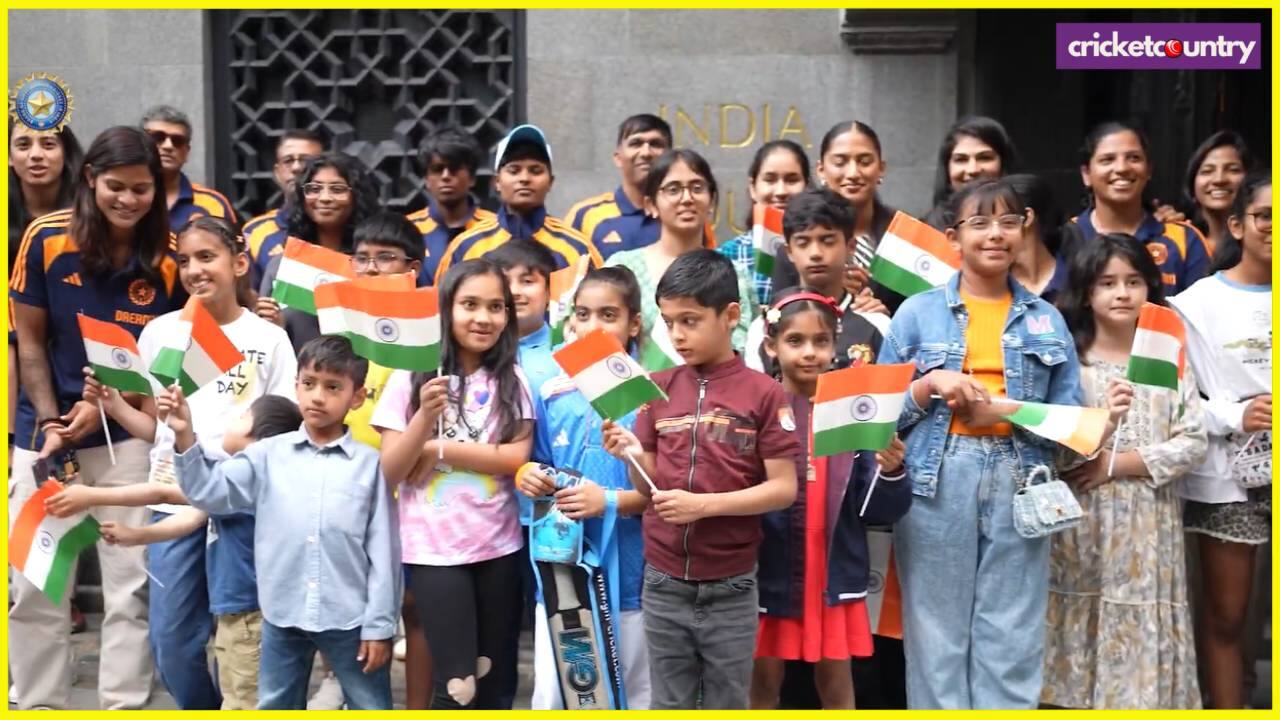 Indian team with fans
