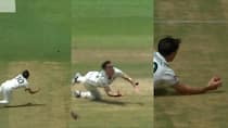 Watch: Pat Cummins shocks everyone- Secures a flying stunner off his own bowling with Extreme effort