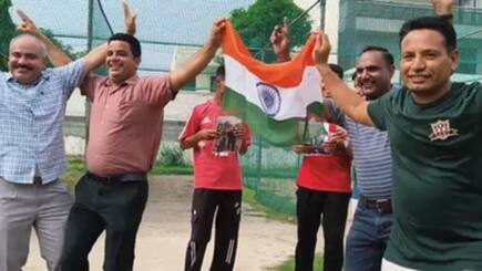 Family celebrate anshul kamboj indian test team selection like diwali