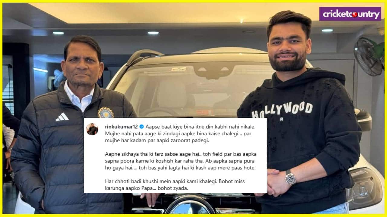 Rinku Singh Emotional Post