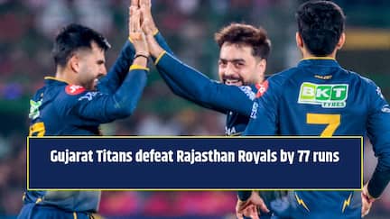 GT defeat RR by 77 runs