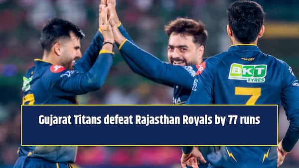 Gujarat Titans defeat Rajasthan Royals by 77 runs