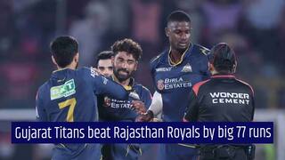 RR vs GT Live Score, IPL 2026: Gujarat Titans defeat Rajasthan Royals by 77 runs