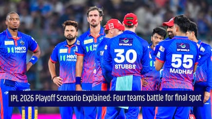 IPL 2026 Playoff Scenario Explained: DC Keep qualification hopes alive as four teams battle for last spot