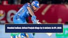 Mumbai Indians defeat Punjab Kings by 6 wickets