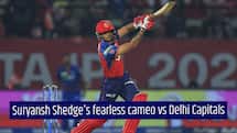 WATCH: Suryansh Shedge’s explosive knock against Delhi capitals leaves spectators in awe