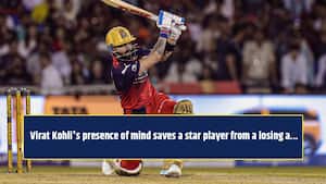 Virat Kohli's awareness on the field saves a player