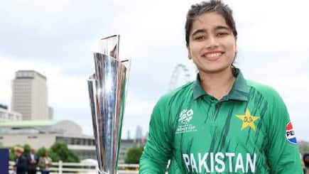 Pakistan captain Fatima Sana reacts after defeat to India in Women’s T20 World Cup 2026