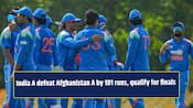 India A defeat Afghanistan A by 101 runs, qualify for Tri-series final