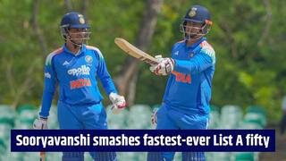 WATCH: Heartbreak at 94! Vaibhav Sooryavanshi BREAKS 21-year record with fastest List A fifty