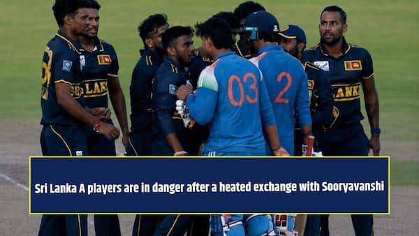 Sri Lanka A players and Vaibhav Sooryavanshi are in BIG trouble after a heated exchange