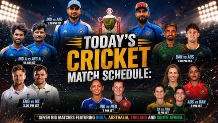 Today’s Cricket Match Schedule: India, Australia, England & South Africa headline seven big matches