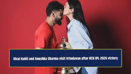 WATCH: Virat Kohli and Anushka Sharma visit Vrindavan to seek blessings after RCB’s second title triumph