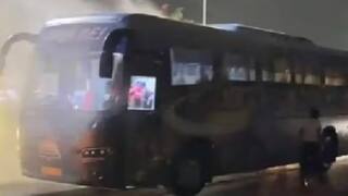Fire in Gujarat Titans Bus After IPL 2026 Final While Returning from Stadium to Hotel