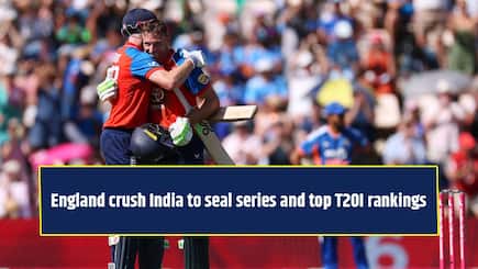 England thrash India by 56 runs to clinch series and replace World Champions at no. 1 in ICC T20I rankings