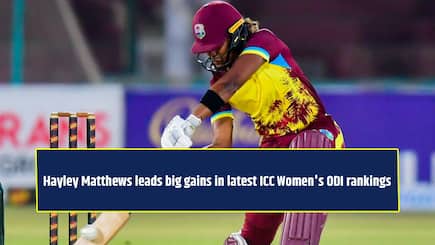 ICC Women’s ODI Rankings: Hayley Matthews shines after Ireland series, West Indies starts make big gains