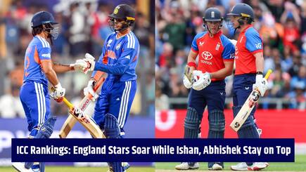 ICC Rankings Update: Ishan Kishan, Abhishek Sharma stay No. 1 & 2 as England stars make big gains