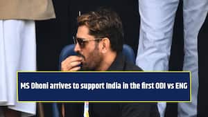 WATCH: MS Dhoni arrives to support India in the first ODI against England