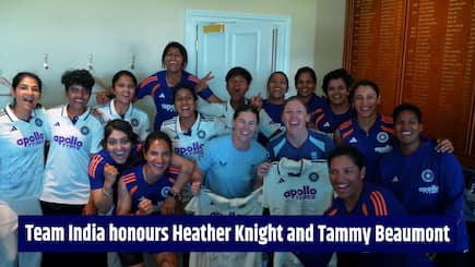 Team India honours retiring Heather Knight and Tammy Beaumont with signed jerseys after historic Lord’s Test win