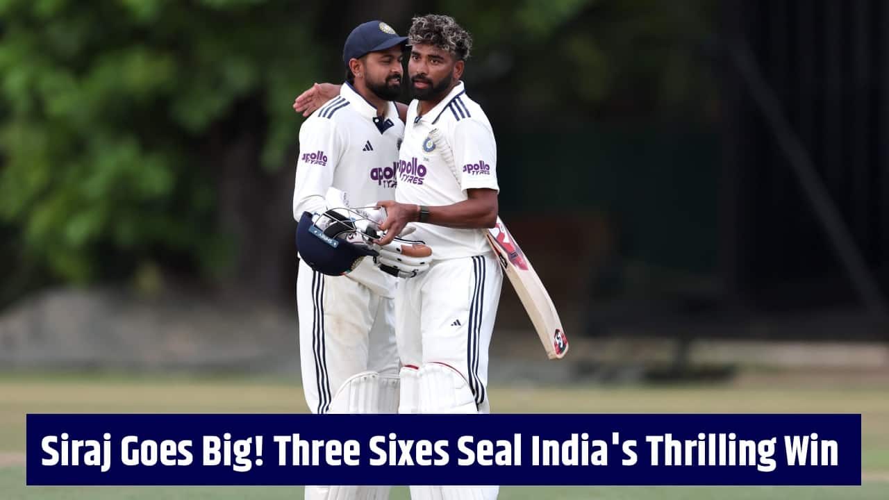 Mohammed Siraj's hat-trick of sixes seals India win over Sri Lanka XI; Gill returns ahead of Galle Test