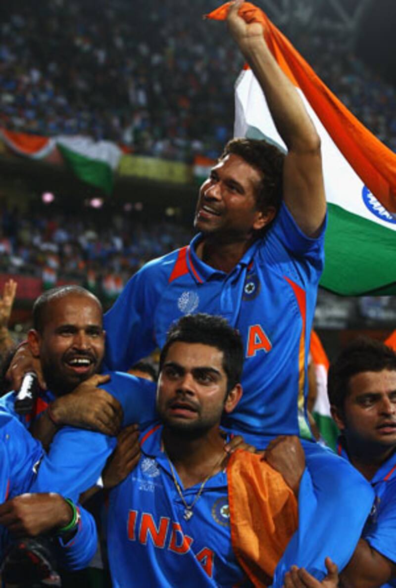 Fittingly, the team won it for Sachin Tendulkar  as promised!