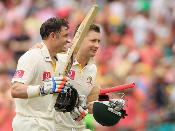 Centurion Hussey unfazed by media attention to Clarke Centurion Hussey unfazed by media attention to Clarke