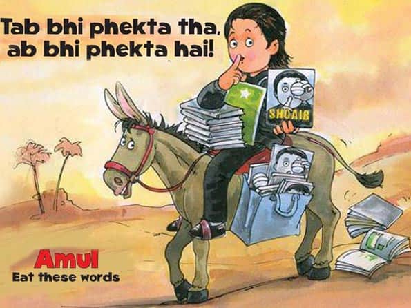 Shoaib Akhtar book controversy spoofed by Amul butter Shoaib Akhtar book controversy spoofed by Amul butter
