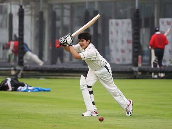 Arjun Tendulkar smashes hundred in U-14 tournament Arjun Tendulkar smashes hundred in U-14 tournament
