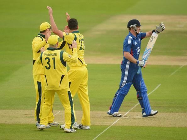 Rain interrupts England-Australia first ODI at Lord's Rain interrupts England-Australia first ODI at Lord's