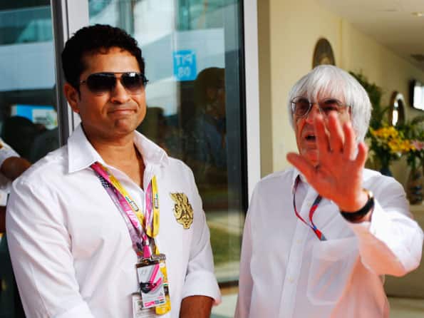 Sachin Tendulkar meets Formula 1 chief Bernie Ecclestone