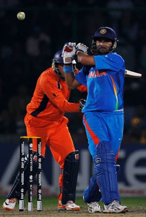 Finisher Yuvraj thwarts flaying Dutchmen Finisher Yuvraj thwarts flaying Dutchmen