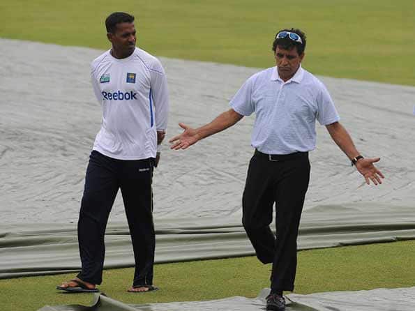 Time umpires wear protective gear