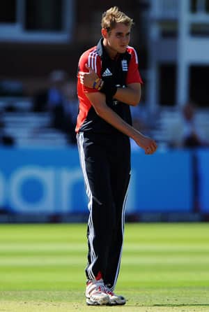 Stuart Broad has muscle tear in right shoulder Stuart Broad has muscle tear in right shoulder