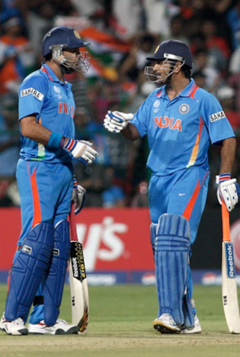 Yuvraj half-century sets up India's five wicket win