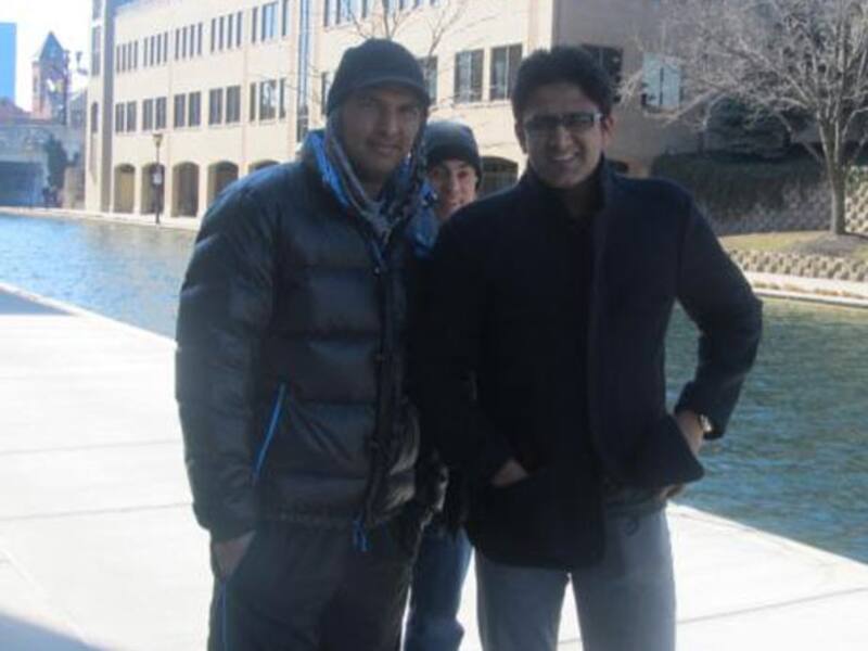 Yuvraj Singh gets a surprise visit from Anil Kumble
