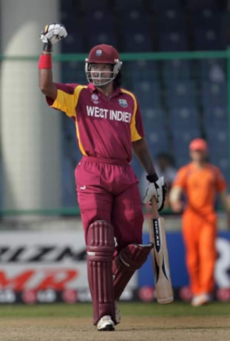 Gayle, Pollard power West Indies to 330/8