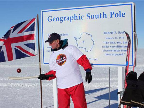 British adventurers win cricket match at South Pole