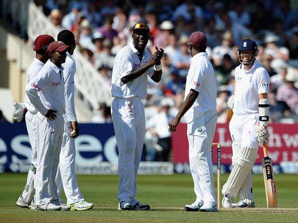 West Indies restrict England to 428 at Tea on day three West Indies restrict England to 428 at Tea on day three