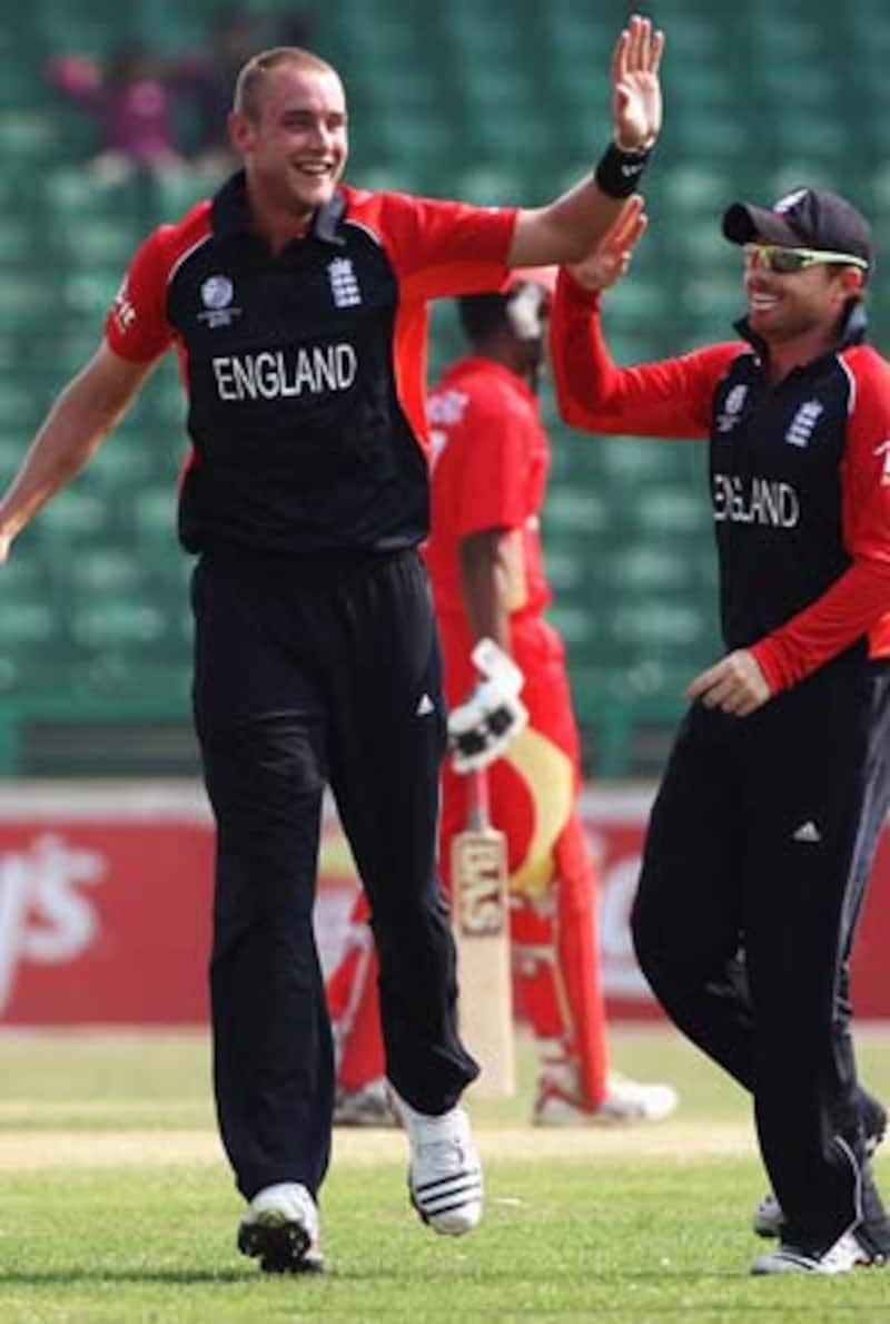 England seamer Broad down with upset stomach