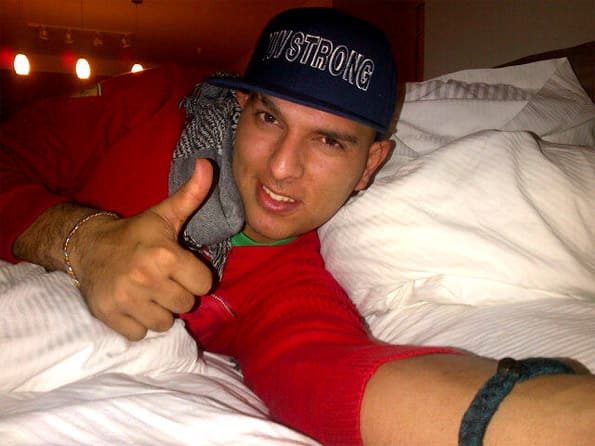 Yuvraj Singh shares picture on Twitter flaunting 'Yuvstrong' cap Yuvraj Singh shares picture on Twitter flaunting 'Yuvstrong' cap