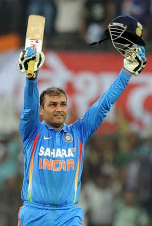 Sehwag's record-breaking double ton powers India to their highest ODI score Sehwag's record-breaking double ton powers India to their highest ODI score