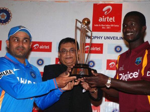 India-West Indies ODI series trophy unveiled India-West Indies ODI series trophy unveiled