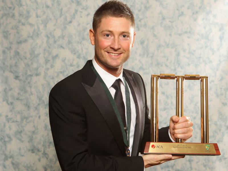 Michael Clarke dedicates Allan Border Medal to hard work