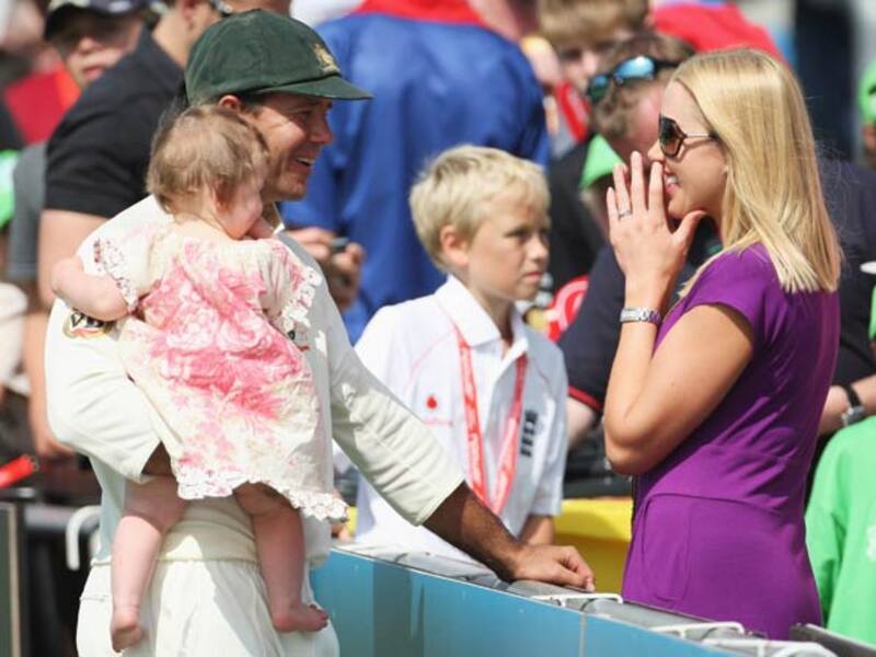 Ricky Ponting's wife relieved to see him score century